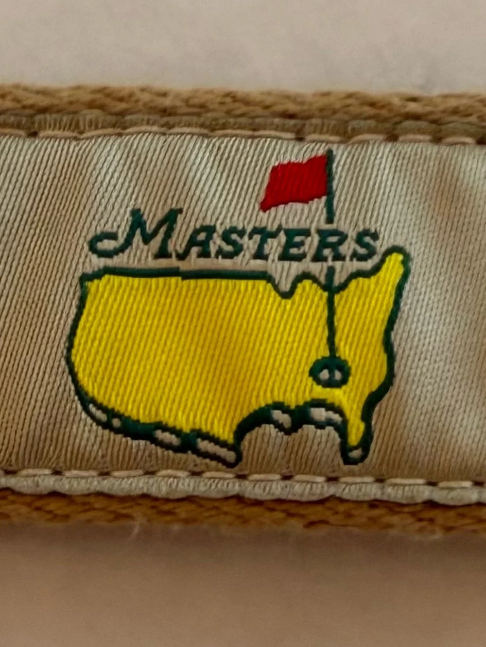 Masters Tournament Belt – Augusta National Logo, Size 34/35, Leather & Brass